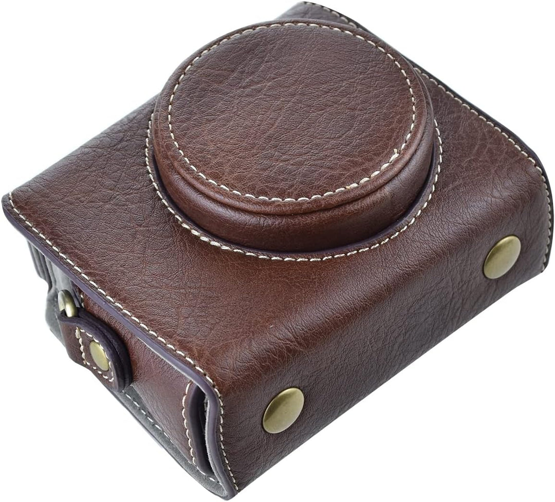 Rieibi ZV1 Tasche – Vintage Kameratasche aus PU-Leder für Sony ZV1 ZV-1 DSLR-Kamera – Schutzhülle mi