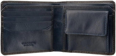 Geldbörse Herren Leder Portemonnaie mit RFID Schutz Echtleder Geldbeutel Gross für Männer mit Münzfa