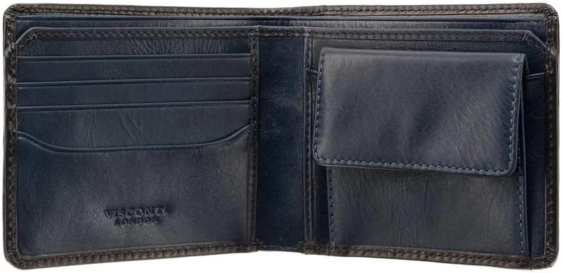 Geldbörse Herren Leder Portemonnaie mit RFID Schutz Echtleder Geldbeutel Gross für Männer mit Münzfa