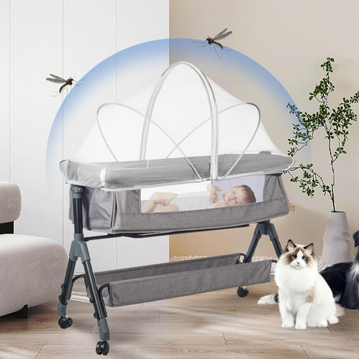 Für Stubenwagen, Netz, atmungsaktiv, faltbar, für Kinderbett, Kinderwagen, Terrasse, Hängematte für