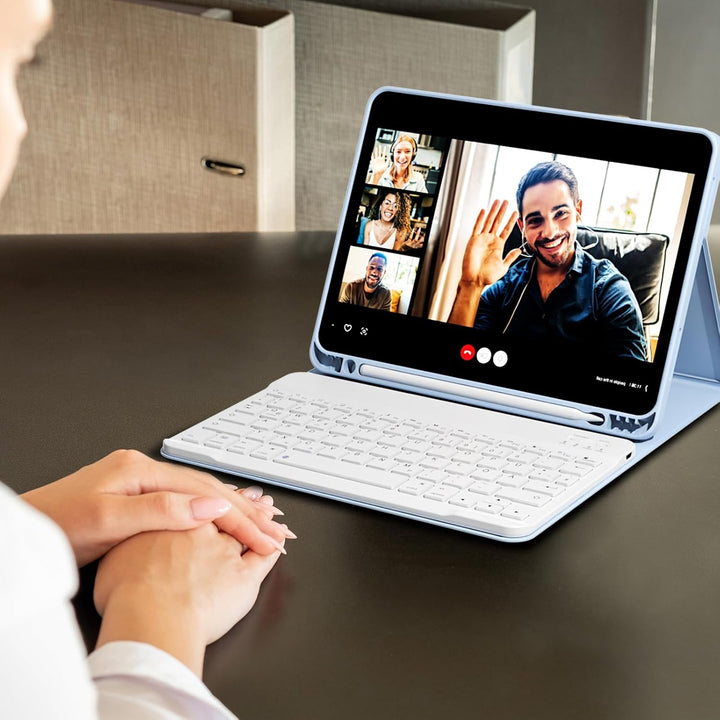 Hülle mit Tastatur für iPad (A16) 10/11 Generation, 10.9/11 Zoll, (2022/2025), Soft TPU Rückseite Ge