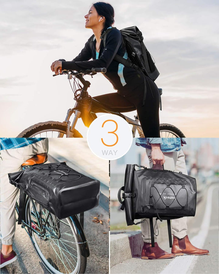 Inateck RollTop Rucksack Herren 30-35L wasserdichter multifunktionaler Organizer mit abnehmbarem Sch
