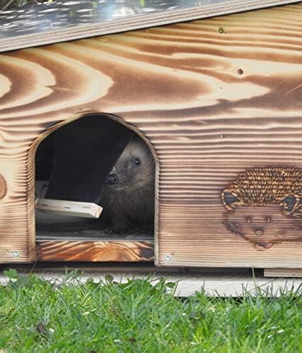 Kein Bausatz: Luxus XXXL Igelhaus 80cm x 40cm x 32cm Igelhotel 18mm Vollholz Witterungsbeständig Win