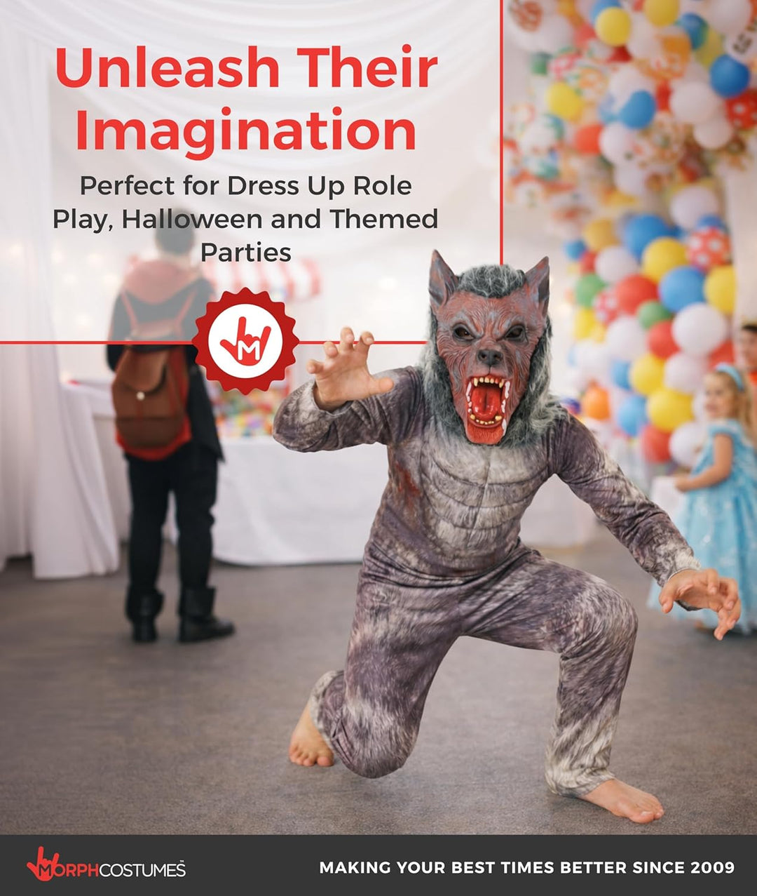 Morph Halloween Kostüm Kinder, Werwolf Kostüm Kinder, Kostüm Werwolf Kinder, Werwolf Kinder Kostüm,