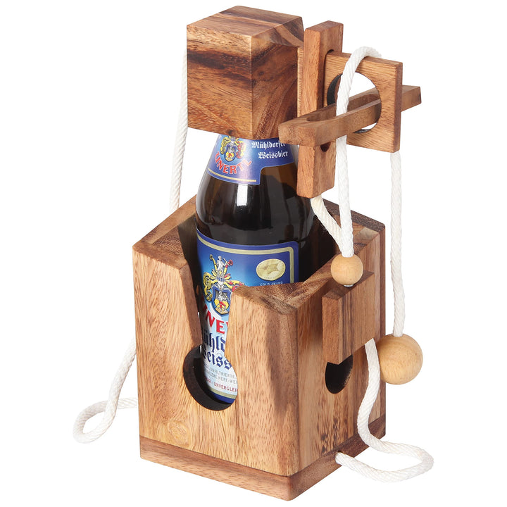 Flaschen-Puzzle Weinflasche Flaschen Holzpuzzle Geschenkidee Wein Sekt Verschluss Flaschenpuzzle