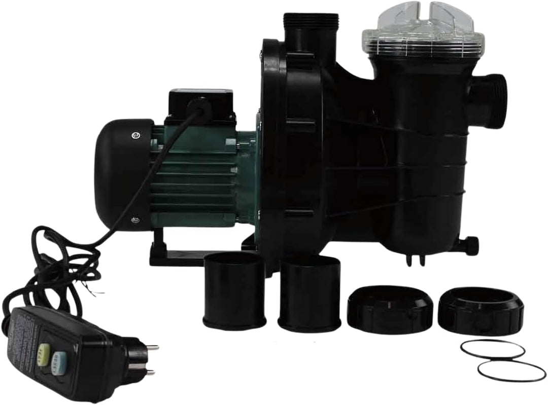 Mega Schwimmbadpumpe 50mm / 1,5" Metrisch/Imperial Lösungsfassung, 1,5A 230VAC SS020 mit FI-Stecker