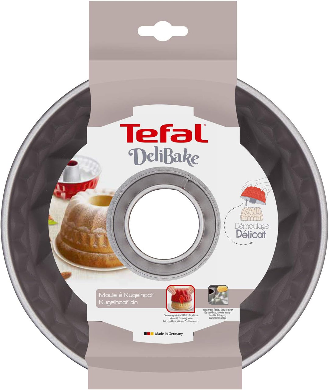 Tefal J1640214 Delibake Backform aus Stahl, Rot