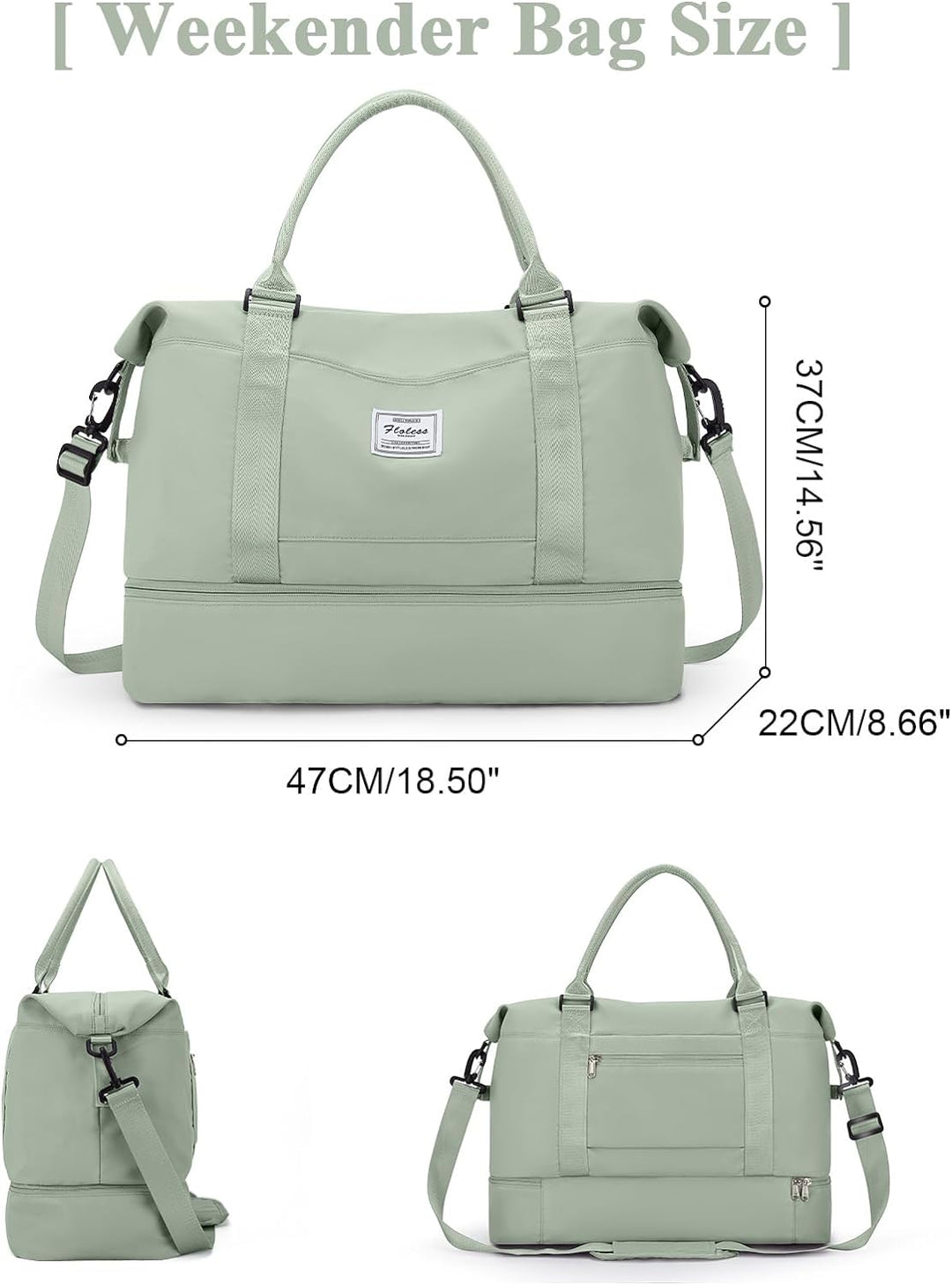 Reisetasche Damen Handgepäck Tasche Sporttasche Weekender Bag Schwimmtasche Wasserdicht Travel Bag D