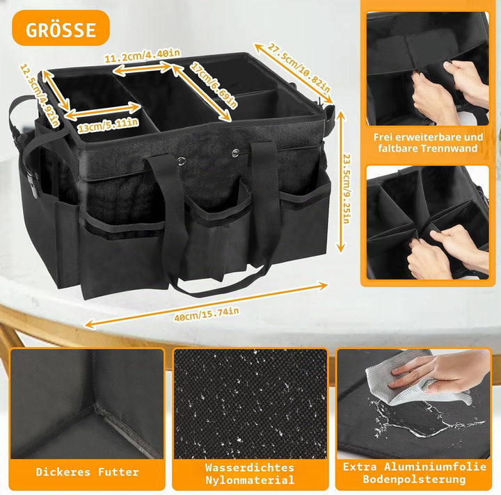 Reinigungs Tasche, 40*23.5*27.5 cm Reinigungscaddy Tragbar mit Griff Reinigungs Caddy Organisator, P