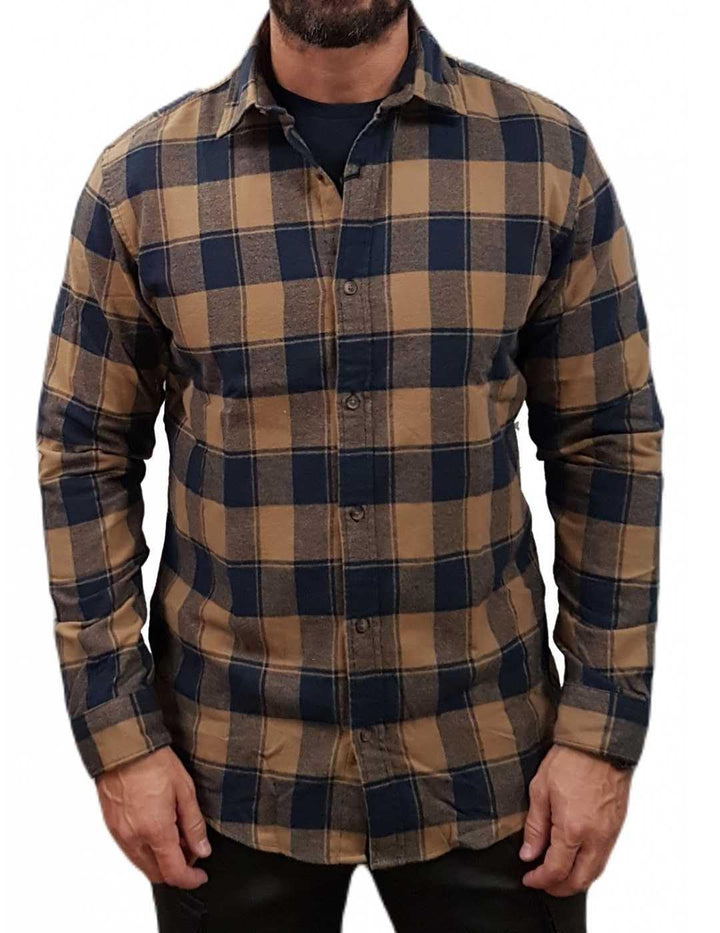 JACK & JONES Herren Jjplain Fall Buffalo Shirt Ls Hemd S Otter, S Otter