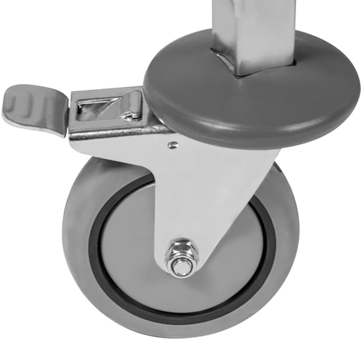 Servierwagen aus Edelstahl für die Küche, 3 Ebenen, 75 x 40 x 83,5 cm, Servierwagen, mit Griffen und