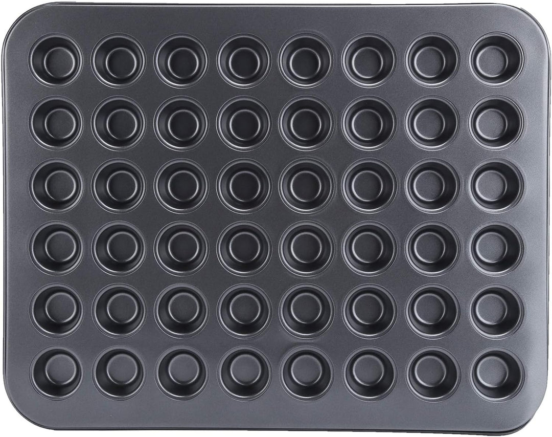 Dioche Muffinblech Mini Muffinbleche Karbonstahl PTFE Beschichtung 48 Tassen Antihaft Mini Rund Cupc