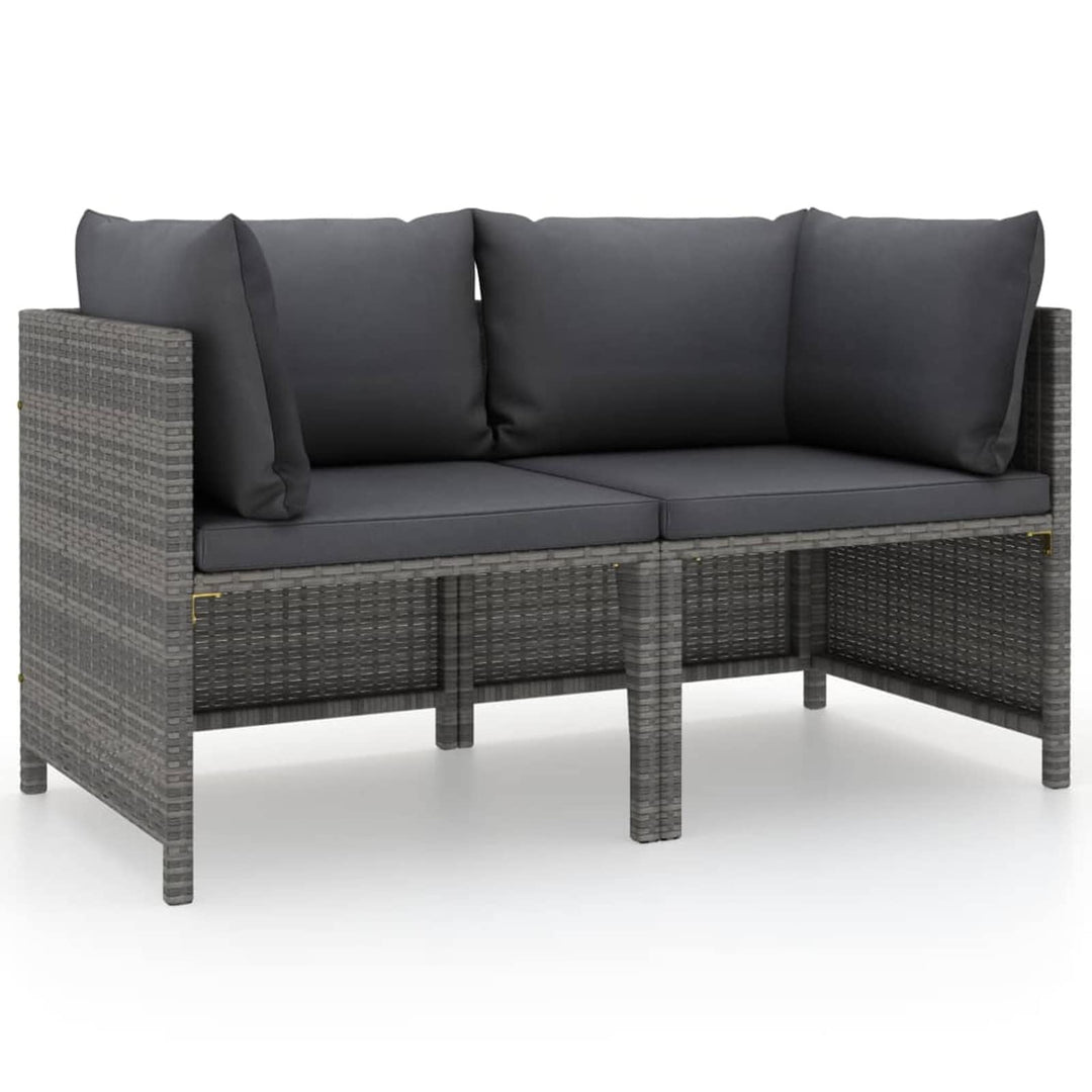 Festnight Balkonmöbel für Keiner Balkon Lounge Kein Rattan Gartensofa 2 Sitzer Sofa Outdoor Gartenlo