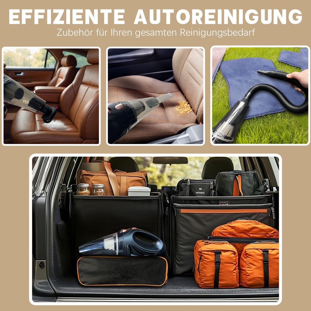 Handstaubsauger für Auto mit HEPA & waschbarem Filter, 4,9m Kabel, 106W – Tragbarer 12V Staubsauger
