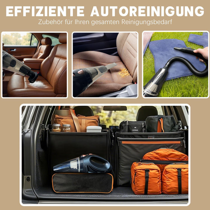 Handstaubsauger für Auto mit HEPA & waschbarem Filter, 4,9m Kabel, 106W – Tragbarer 12V Staubsauger
