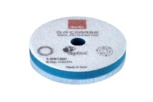 9. NW130H Polierpad aus Wolle, Precision Pro Grob, Durchmesser 130 mm, Blau, Einzelpad