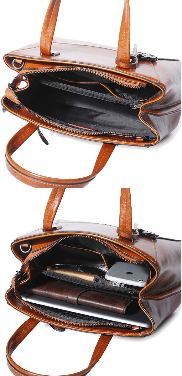 Coolives Damen Tasche Kleine Handtasche Henkeltasche Umhängetasche Schultertasche aus Leder EINWEG B