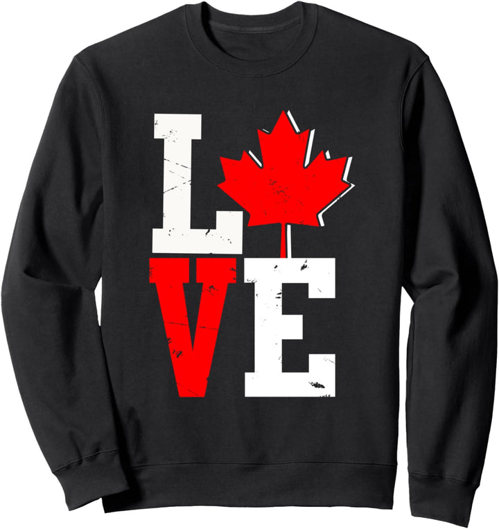 Love Maple Leaf | Kanadische Flagge | Kanada Sweatshirt