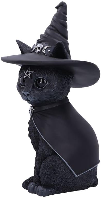 Nemesis Now Cult Cuties Purrah 30 cm (gross), Harz, schwarz, Hexenkatze-Figur, gruselig Bezaubernde