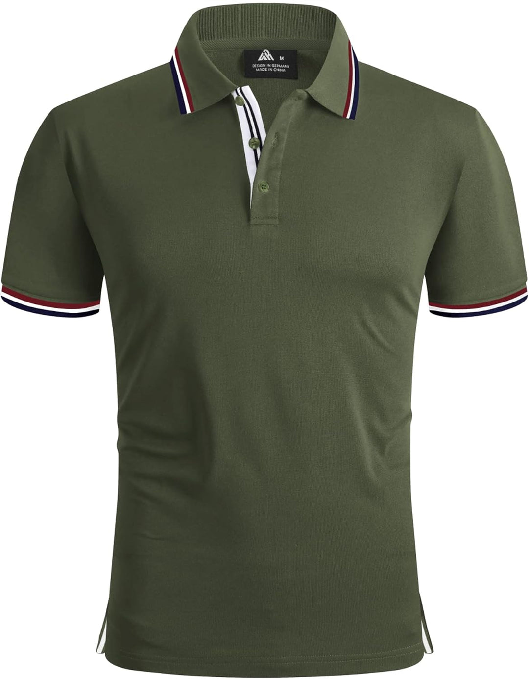 geeksport Poloshirts Herren Kurzarm Tennis Slim Fit Golf Polo Shirt Männer Sport Schnelltrocknend At