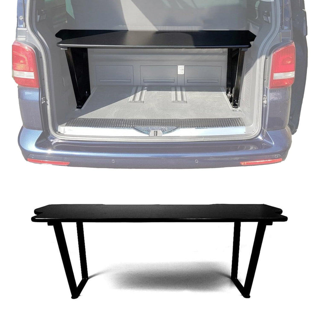 OMAC Multiflexboard Bettverlängerung Ablage kompatibel mit VW T5 T6 Multivan 2003-2024 Schwarz Multi