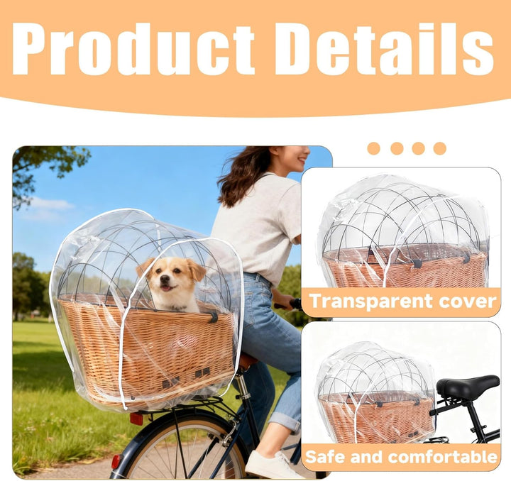 Fahrrad-Regenabdeckung für Haustiere, PVC mit Robustem Material, Guter Wasserabweisung, für Die Meis