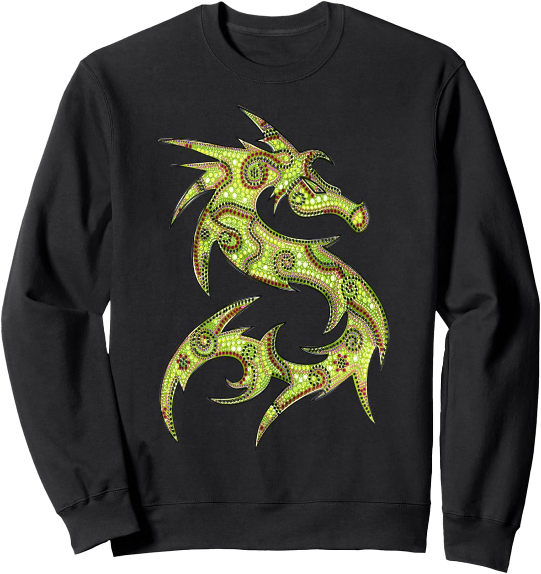 FANTASY DRAGON - dot painting art 4 - Fan Fun Sweatshirt