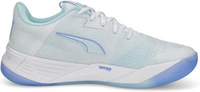 PUMA Unisex Accelerate Turbo Nitro Ii W+ Hallenturnschuh 38.5 EU Puma White Elektro Purple Light Aqu