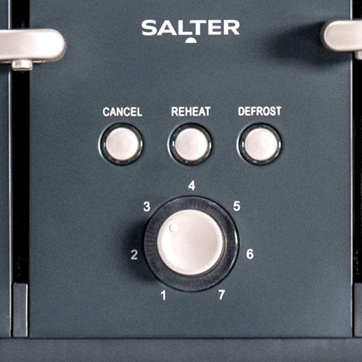 Salter Marino 4-Scheiben-Toaster – 7 Stufen variable Bräunung, herausnehmbare Krümelschublade, selbs