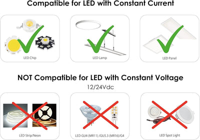 illuburg LED Trafo Dimmbar Dali Push 350mA - 700mA Ausgang Einstellbar 12W Flickerfree LED Netzteil