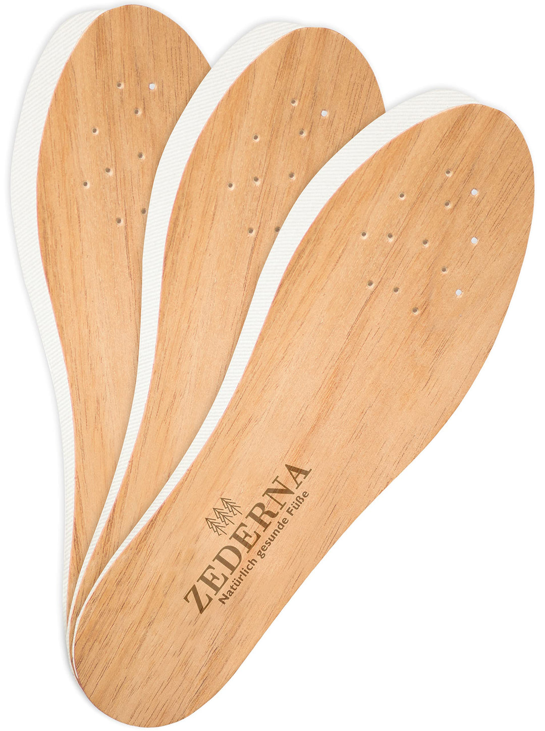 Zederna® 3 Paar Zedernholz Schuheinlagen Schweissfüsse, Einlegesohlen Herren &amp; Damen gegen Fussgeruc
