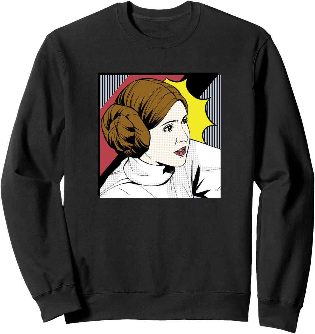 Star Wars Princess Leia Pop Art Comic Portrait Sweatshirt