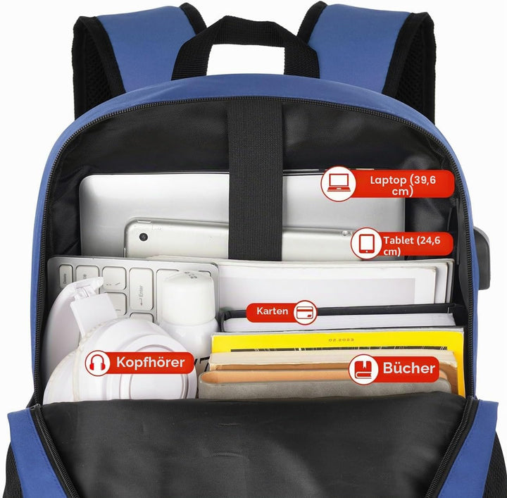 YAMTION Schulrucksack Jungen Teenager Rucksack Herren,Schultasche Schulranzen Rucksack Schule mit 15