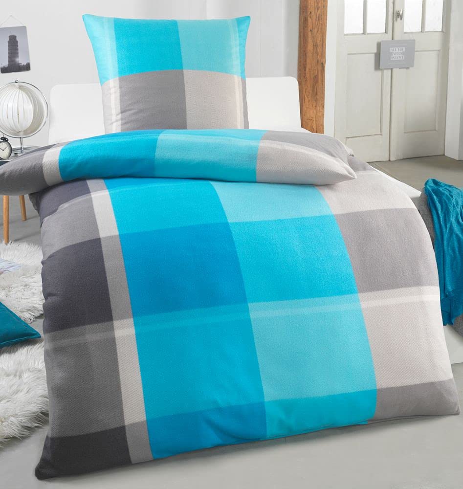 DreamHome Warme Winter Microfaser Thermo Fleece Bettwäsche 135x200 155x220 200x200 Moderne, Grösse:2