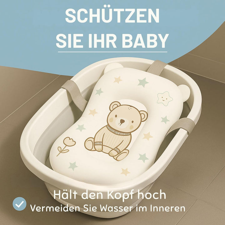 Baby Badewanneneinsatz – Baby Badewannenkissen für Badewanne - Babywanne Einsatz &amp; Badewannensitz ab