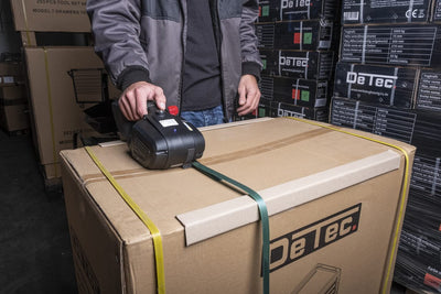 DeTec. DT-UM19 Akku-Umreifungsgerät Umreifungsmaschine Paketumreifungsmaschine (Zugstärke: 60-2800N,