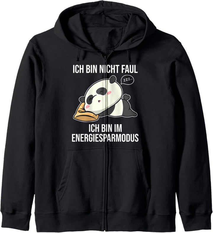 Ich Bin Nicht Faul Ich Bin Im Energiesparmodus Panda Lustige Kapuzenjacke