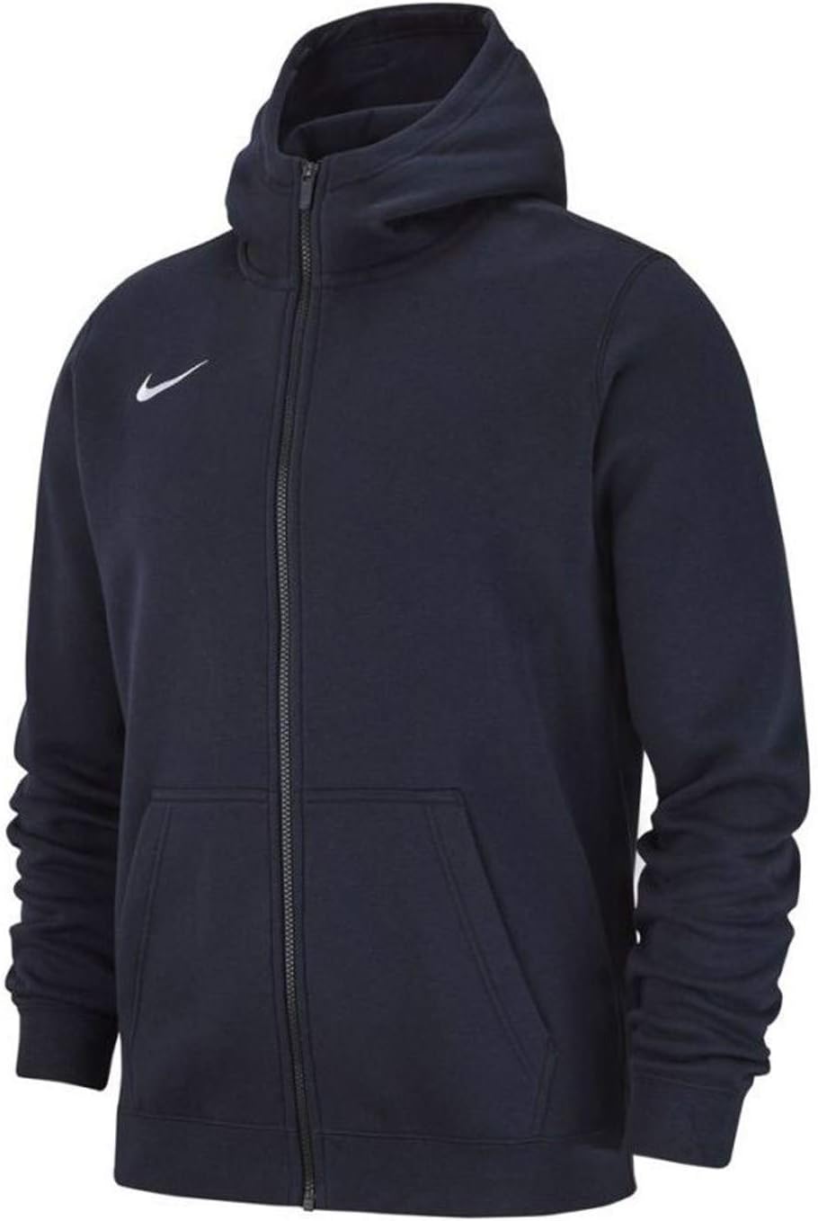 Nike Kinder Sweatshirt Team Club Full Zip Kapuzenjacke,Blau (Obsidian/football White), S 11 Jahre Bl