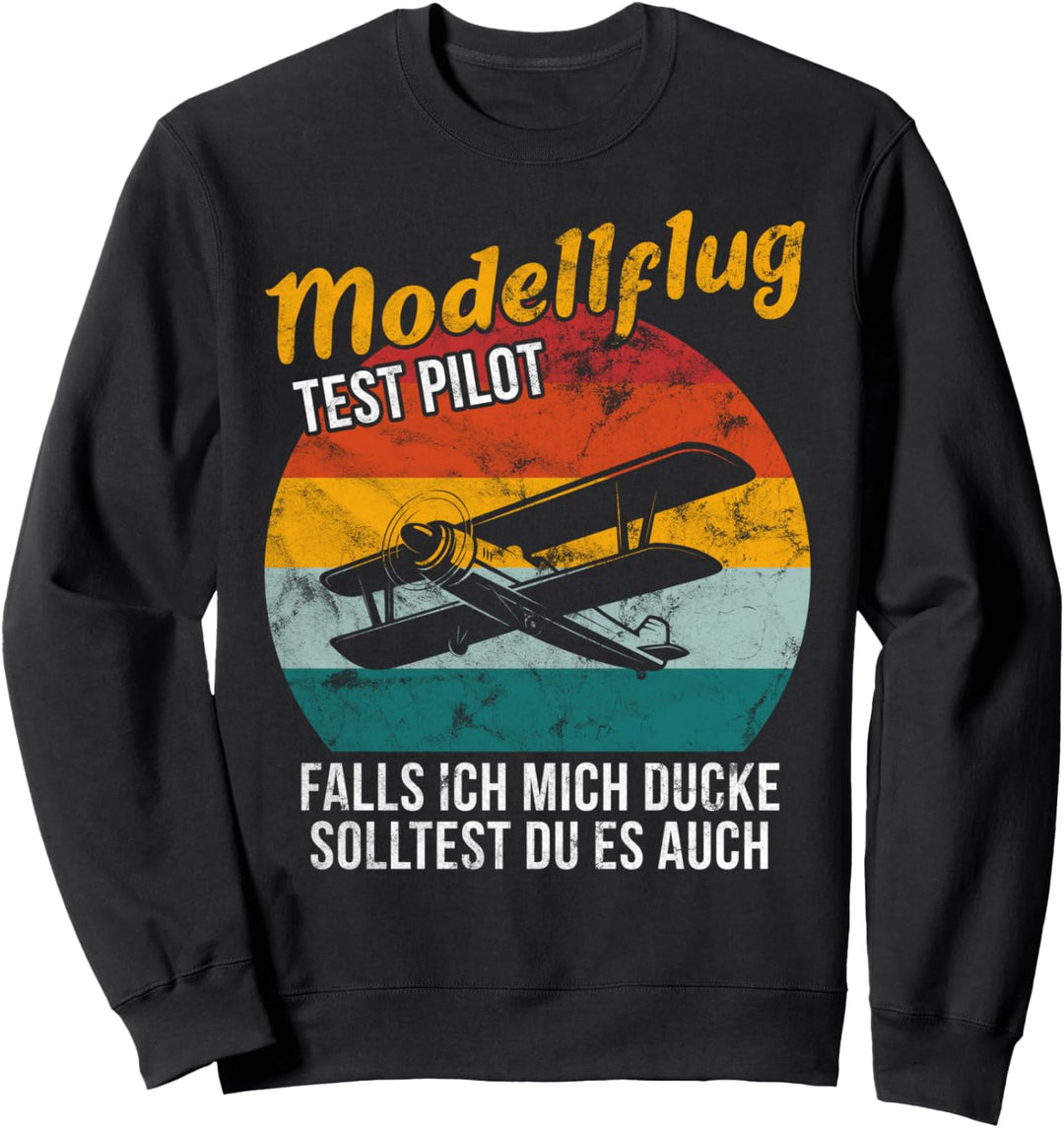 Modellflug Testpilot Vintage Retro Sweatshirt