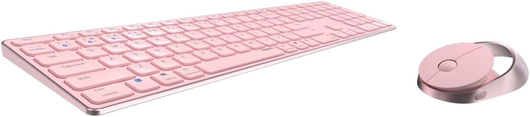 Rapoo 9850M kabelloses Tastatur-Maus Set Wireless Deskset 1600 DPI Sensor wiederaufladbarer Akku fla