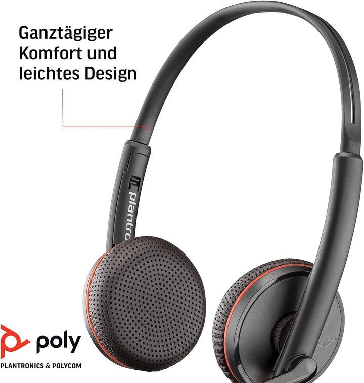 Plantronics – Blackwire 3225, kabelgebundenes USB-C-Headset – Zwei-Ohr Headset (Stereo) mit Mikrofon