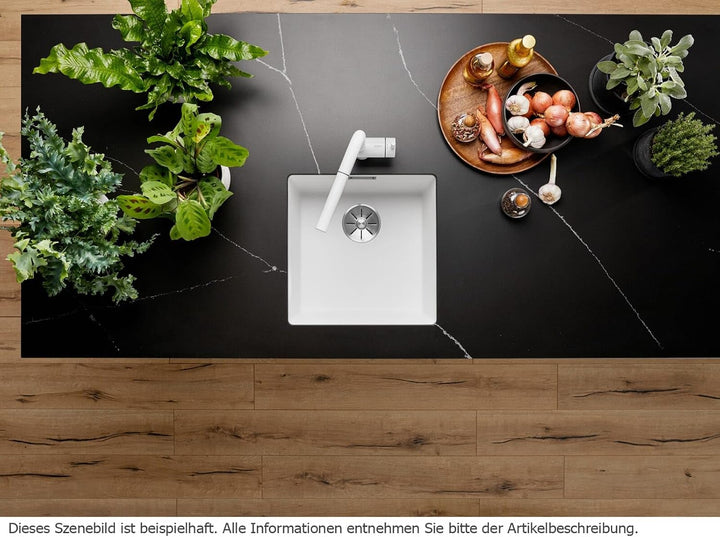 BLANCO SUBLINE 400-U | SILGRANIT schwarz | Einbauart: Unterbau | ohne Ablauffernbedienung | 50er Unt