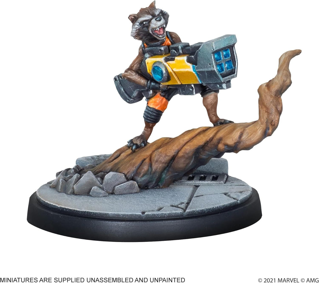 Atomic Mass Games , Marvel Crisis Protocol: Character Pack: Rocket and Groot, Miniatures Game, Ages