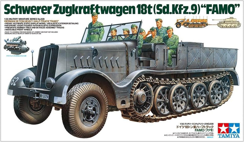 Tamiya 300035239 - 1:35 WWII Sonderkraftfahrzeug 9 Famo Halbkette, 18 ton (8)