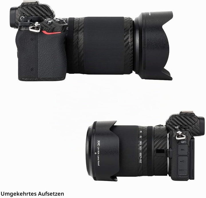 JJC Gegenlichtblende für Nikon NIKKOR Z DX 50-250mm F/4.5-6.3 VR Kamera-Objektive on Nikon Z50 - Ers