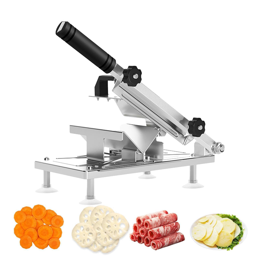 Manuelle Fleischschneidemaschine,Edelstahl Küchenhand Fleischschneider - Gefrorene Fleischschneidema