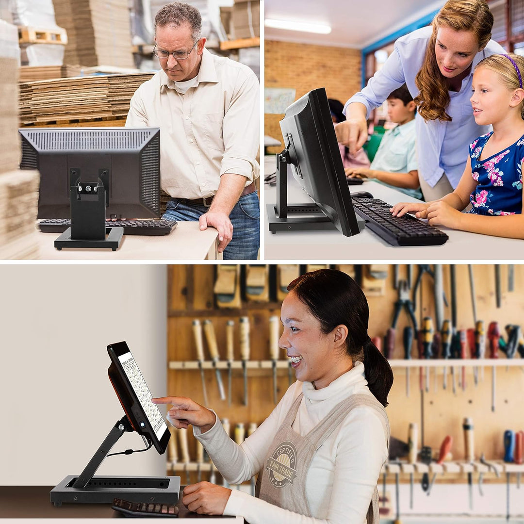 Robuste Metall-Halterung für Touchscreens, POS und PC Monitore / 10“- 22“ Zoll/verstellbar/Vollmetal
