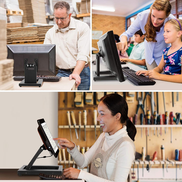 Robuste Metall-Halterung für Touchscreens, POS und PC Monitore / 10“- 22“ Zoll/verstellbar/Vollmetal