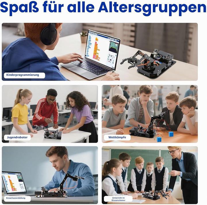 4DOF Roboterarm-Kit für Kinder, kompatibel mit Arduino IDE, Programmierung ESP32 Smart Robot Arm Bui