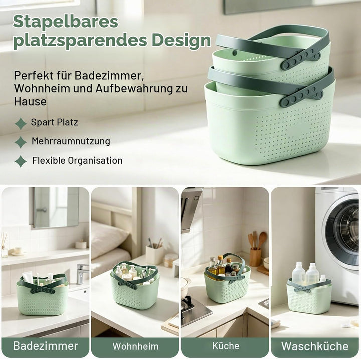 HERCHR Putzmittel Organizer Caddy Organizer, Tragbare Dusche Caddy Korb, Tragbarer Duschkorb, Kunsts